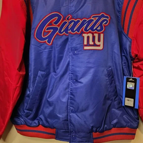 New York Giants Jacket lightweight windbreaker Varsity Bomber Coat XL - Picture 4 of 10